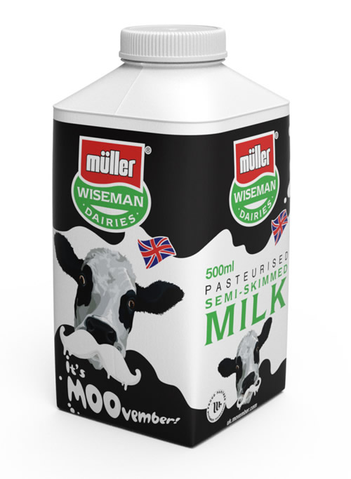 Muller Wiseman Dairies are helping Movember with a MOOvember promotion