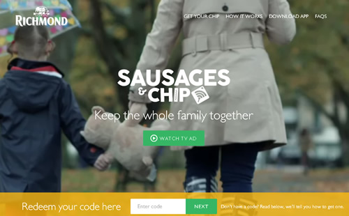Richmond Sausages brand is launching a £3m integrated ‘Sausages & Chip’ campaign offering 200,000 toy locating microchips as prizes.