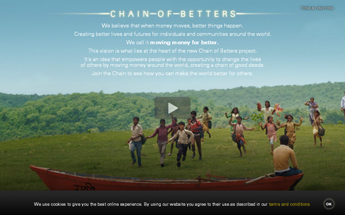 Western Union will help fund projects that aim to make lasting positive change for individuals and communities through its 'Chain of Betters' campaign.