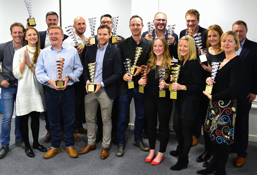 UK IMC European Awards 2015 winners collect their trophies at the IPM