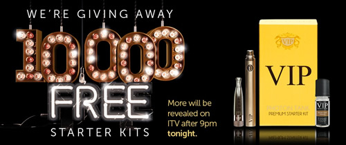 E-cigarette brand VIP has given away 10,000 vaping starter kits within 24 hours, after launching a new UK-wide marketing promotion, The Great VIP Giveaway.