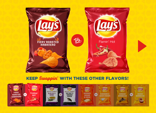 Lay’s starts its "Flavor Swap" challenge in the US next month. Fans can vote for four classic flavours or four new flavours for the chance to win $250,000.