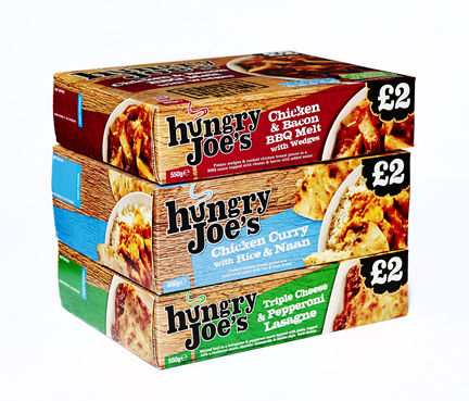 Frozen ready meal brand Hungry Joe’s is inviting consumers to choose the next new product in its “man-sized, seriously satisfying” range.