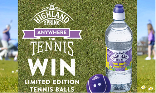 Highland Spring is running a £3m ‘Anywhere for Tennis’ campaign, including TV ads and an on-pack promotion to win tennis sets plus £750 in holiday vouchers.