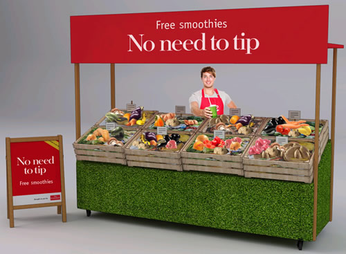 The Economist is offering free smoothies made from fruit and vegetables otherwise destined for the rubbish bin as part of its 'Discomfort Food' subs drive.