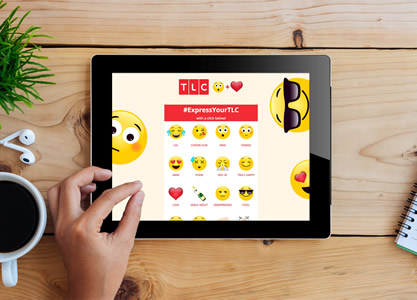 TV channel TLC is using an emoji language on and off air to communicate with viewers in a new “OMG with heart” campaign created by promotional agency tpf.