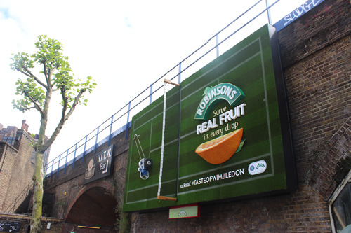 Britvic is running a Robinson’s campaign transforming the area around Waterloo station into a tennis-themed display to mark the Wimbledon tournament.