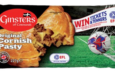 Food company Ginsters has signed a new three year deal with the English Football League, and is kicking off the relationship with an on-pack promotion offering consumers the chance to win £10, EFL match tickets, season tickets and VIP Match day experiences.