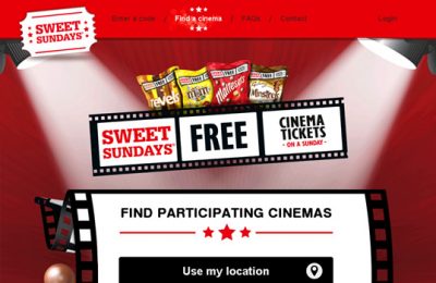 Mars has launched its Sweet Sundays on-pack promotion for the fifth year running, offering consumers free cinema tickets for Sunday screenings.