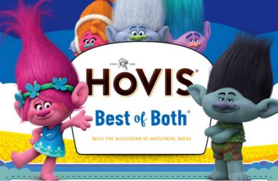 Hovis has linked up with Trolls, the latest film from DreamWorks Animation, for an on-pack promotion offering the chance to win a family holiday to Los Angeles, where they will also visit the DreamWorks and Fox studios. The promotion is appearing on eight million loaves of Best of Both and is already in store.