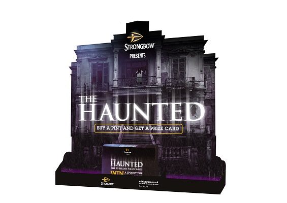 Strongbow, the UK’s leading cider brand from HEINEKEN, is giving drinkers a fright with its on-trade consumer activation ‘The Haunted’ this Halloween. Worth more than £300m in sales in 2015, Halloween is now the second biggest night in the on-trade calendar after New Year’s Eve. In order to help publicans maximise this important occasion and drive growth in sales, 11,000 Strongbow POS kits featuring a guaranteed instant-win consumer competition are being distributed.