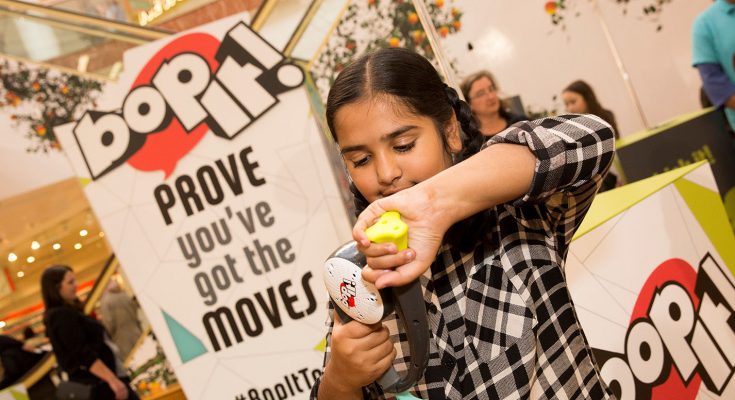 Hasbro is running a shopping centre tour across the UK in the run up to Christmas to showcase the cutting-edge motion technology in its new Bop It! game, giving consumers the chance to try out its 10 new ‘moves’ and share the fun through social media.