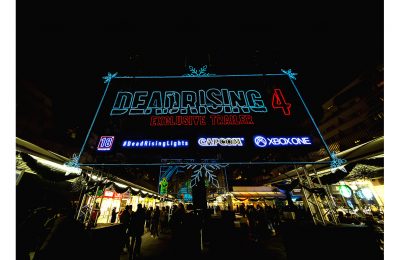 Xbox has installed a series of Christmas lights that form the first-ever game trailer consumers can actually walk through. The lights – installed in the shopping plaza in London’s Brunswick Centre – don’t feature traditional festive imagery. Instead, they tell a story about hordes of flesh-eating zombies, to promote the new Christmas-themed zombie game Dead Rising 4.