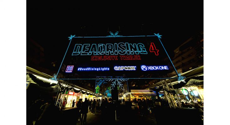 Xbox has installed a series of Christmas lights that form the first-ever game trailer consumers can actually walk through. The lights – installed in the shopping plaza in London’s Brunswick Centre – don’t feature traditional festive imagery. Instead, they tell a story about hordes of flesh-eating zombies, to promote the new Christmas-themed zombie game Dead Rising 4.