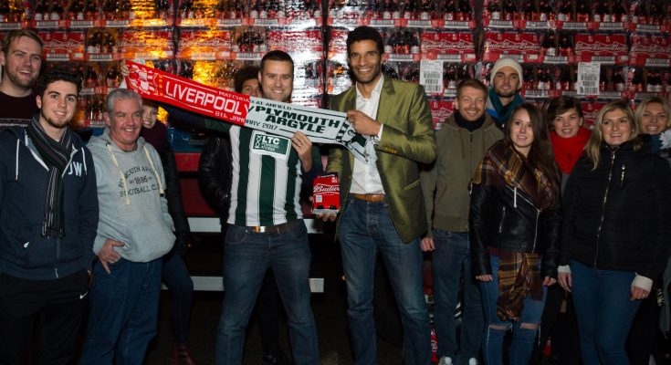 Budweiser, the Official Beer of The Emirates FA Cup, made good on its promise to recognise the loyalty and commitment of the fans which delivered the biggest upset in the Third Round of the tournament by giving Plymouth Argyle football fans thousands of free beers in recognition of their team’s fear in securing a draw at Liverpool FC’s home ground, Anfield and the fans’ dedication – many of them made a 580 mile round trip to cheer their team on.