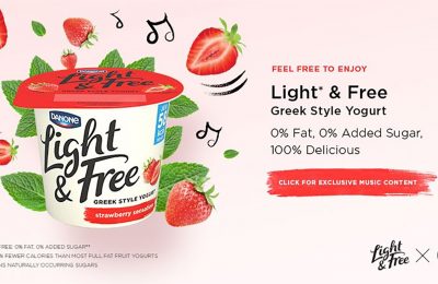 Danone Light & Free is joining forces with Spotify UK for a year-long partnership to build strong connections between the Greek-style yoghurt brand and a music-loving audience.