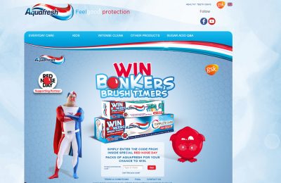 GSK’s Aquafresh oral care brand has linked with Comic Relief 2017 and will be donating 10p from the sale of every specially themed pack from the Little Teeth, My Big Teeth and Complete Care ranges. Promotional packs will also offer consumers the chance to win Snuffles, a “huffing, puffing, burping, singing” Aquafresh Bonkers Red Nose character brush timer.