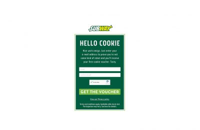 The SUBWAY brand is launching a digital campaign in the UK and Ireland to thank its customers for accepting digital cookies notifications by offering them real cookies.