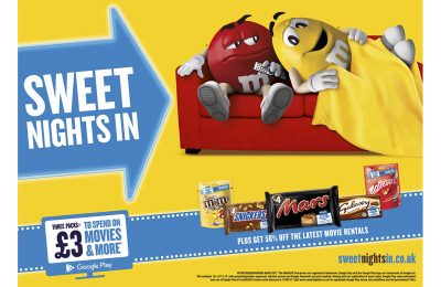 Mars Chocolate UK has updated its annual film-related on pack promotion through a partnership with Google Play which sees the confectionery giant offering consumers money off films as well as discounts off TV shows, books, music and apps.