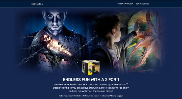 Beans brand Branston has announced the return of its two-for-one ticket deal with Merlin Entertainments for the second year running, offering tickets to 13 Merlin attractions including Thorpe Park Resort and Sea Life Centres.