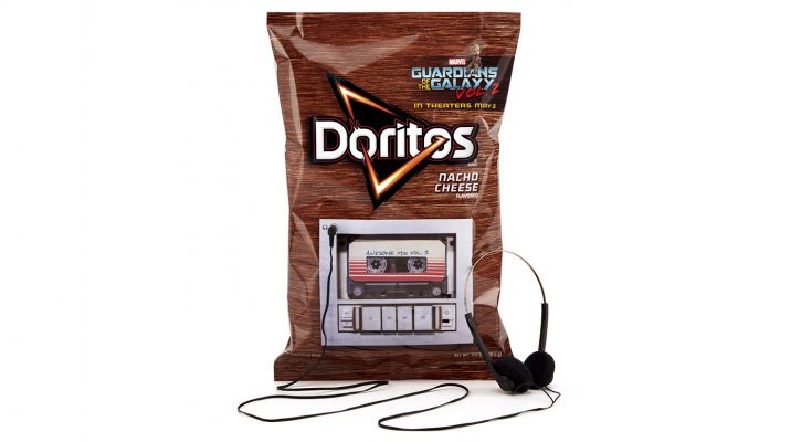 Doritos in the US has linked up with the new Marvel Studios' film, Guardians of the Galaxy Vol. 2, in a promotion which sees packs of the tortilla chip snack turned into music players that play the complete film soundtrack.