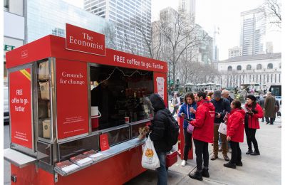 The recently-opened New York office of UK marketing agency Sense has run its first campaign, with the April launch in New York of experiential campaign #feedingthefuture for The Economist.