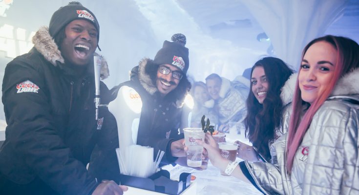 Building on its successful brand activations in Sheffield, Birmingham and Dublin last year, beer brand Coors Light been giving Glaswegians the chance to sample “ultimate refreshment” by taking the Ice Cave from its TV ads to the Scottish city, to coincide with a number of other events.