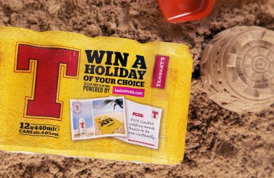 Tennent’s Lager is expanding its ‘Here to serve’ campaign with an on-pack competition offering consumers the chance to win one of 20 lastminute.com holidays worth £2,000 or one of 8,000 limited edition ‘banter branded’ beach towels.