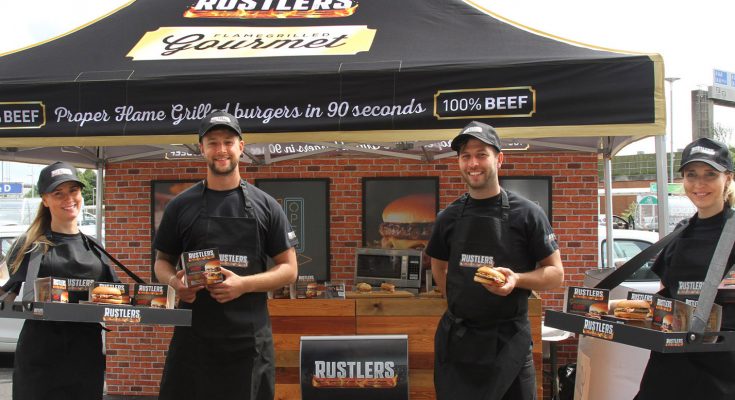 Snack food brand Rustlers is running a nationwide sampling campaign for its recently-launched Gourmet burger range.