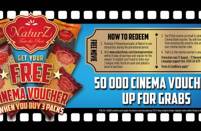 NaturZ Foods, which has been supplying independent stores with pulses, spices and rice since 2011, has launched a cinema ticket promotional reward campaign designed to thank customers for their business.