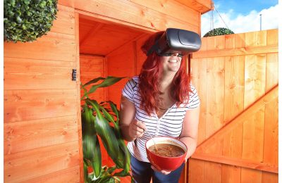 GLORIOUS! Soups has launched what it is calling the world’s first ‘wellness shed’, complete with a unique virtual reality (VR) mindfulness experience that involves stirring a VR pot of soup as slowly as possible. The VR is accompanied by binaural music which is scientifically proven to improve mindfulness.