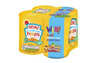 Heinz Pasta has partnered with Play-Doh for an on-pack promotion offering the chance to win one of 50 Play-Doh “Playful Pies” Playsets every day over an eight-week period.