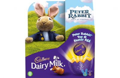 Cadbury is partnering the new live action/CGI movie, Peter Rabbit – launching in the UK on March 16th – for an on-pack promotion which will offer five families the chance to win their own break to the home of Peter Rabbit and Beatrix Potter, the Lake District, plus other Peter Rabbit-themed prizes including tote bags, bunny ears and carrot pens.