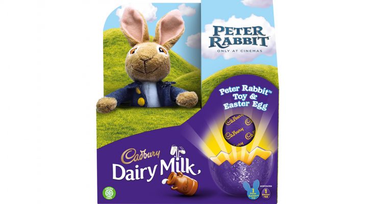 Cadbury is partnering the new live action/CGI movie, Peter Rabbit – launching in the UK on March 16th – for an on-pack promotion which will offer five families the chance to win their own break to the home of Peter Rabbit and Beatrix Potter, the Lake District, plus other Peter Rabbit-themed prizes including tote bags, bunny ears and carrot pens.