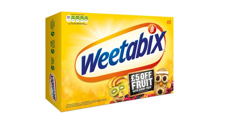 Breakfast cereal brand Weetabix is running a free fruit on-pack promotion to help people start 2018 in a healthy way.