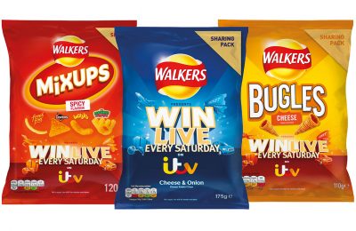 Walkers, the UK’s biggest selling savoury snacking brand, has teamed up with ITV to capitalise on the Saturday ‘big night in’ sharing occasion by offering consumers the chance to win prizes live every Saturday night.