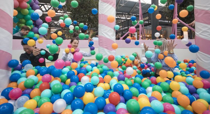 To celebrate its 40th birthday, and its new Birthday Cake flavour, ice-cream brand Ben & Jerry’s ran a giant birthday cake themed ball pit at London’s Old Spitalfields Market.