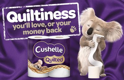 Essity, the Swedish health and hygiene group, is backing its new Cushelle Quilted toilet paper variant, launched in January, with an integrated below-the-line campaign aimed at helping drive awareness and trial of the new variant – which is claimed to be the brand’s “most cushiony-soft toilet tissue ever”.