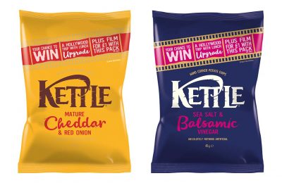 Kettle Chips has launched an ‘Upgrade your lunch’ on pack promotion on its full single serve and multi-pack ranges offering consumers the chance to win the lunch upgrade of a lifetime – plus every purchaser can also rent a digital film in full HD from Chili Cinema for just £1.