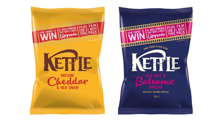 Kettle Chips has launched an ‘Upgrade your lunch’ on pack promotion on its full single serve and multi-pack ranges offering consumers the chance to win the lunch upgrade of a lifetime – plus every purchaser can also rent a digital film in full HD from Chili Cinema for just £1.