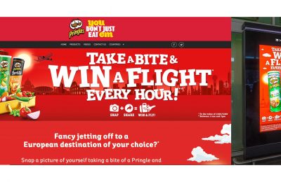 Snack brand Pringles has launched a nationwide Digital Out-Of-Home (DOOH) campaign to encourage participation in its Easter on-pack promotion, “Take a Bite and Win a Flight”.