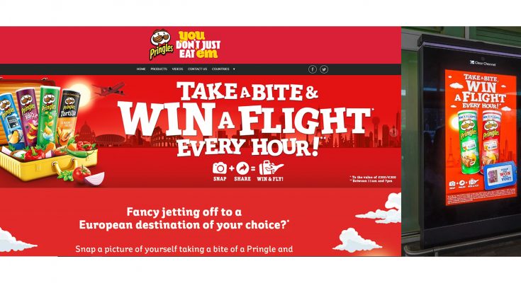 Snack brand Pringles has launched a nationwide Digital Out-Of-Home (DOOH) campaign to encourage participation in its Easter on-pack promotion, “Take a Bite and Win a Flight”.