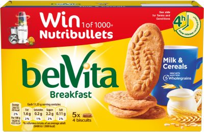 The UK’s biggest selling healthy biscuit brand, belVita, is launching a new on-pack promotion offering consumers the chance to win one of over 1,000 NutriBullet juice makers so they can create juice and smoothie recipes to complement their belVita breakfast biscuit.