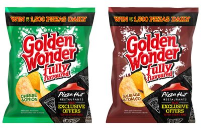 Leading savoury snack brand Golden Wonder is rewarding customers through a major on-pack promotion in partnership with Pizza Hut Restaurants.