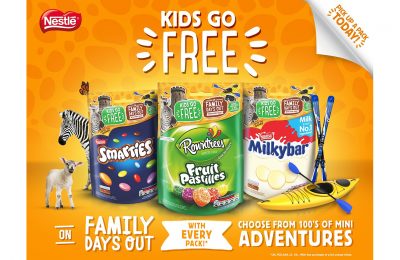 Nestlé has partnered with hundreds of venues across the UK and Ireland to encourage families to spend more time together and do something fun, as part of a new ‘Kids Go Free’ on-pack promotion.