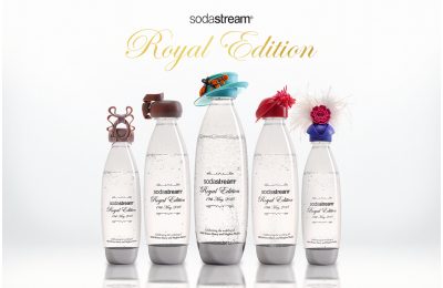 SodaStream has celebrated the upcoming Royal Wedding by creating a set of limited-edition bottles featuring five exclusive hat designs, inspired by headgear previously worn by female members of the UK Royal Family, and auctioning them off for charity.