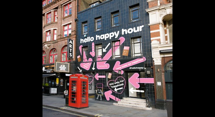 Benefit Cosmetics has teamed up with happiness expert Laura Jane Williams to create the Hello Happy House, designed to take guests on a journey through the differing states of happiness during an immersive ‘Happy Hour’ with a difference.