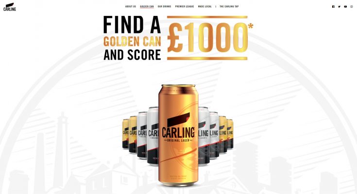 Carling has launched an on-pack promotion offering consumers the chance to win £1,000 cash if they find a limited-edition golden can in a pack of Carling Lager or Carling Apple Cider in participating retailers.