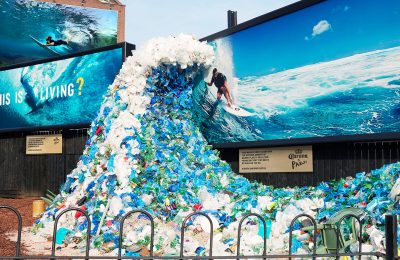 Mexican beer brand Corona and charity Parley for the Oceans are taking their partnership combatting marine plastic pollution to the global stage by hijacking iconic symbols of paradise for today’s World Oceans Day (June 8th 2018).