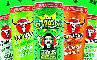 Energy drink Carabao has launched a new on-pack offer giving UK and Irish consumers the chance to win a share of a total £1m cash prize fund, the brand’s biggest-ever giveaway. The top prize has been set at £50,000.